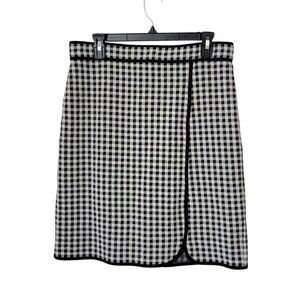 Women's Ann Taylor 8 Black White Check Skirt Office